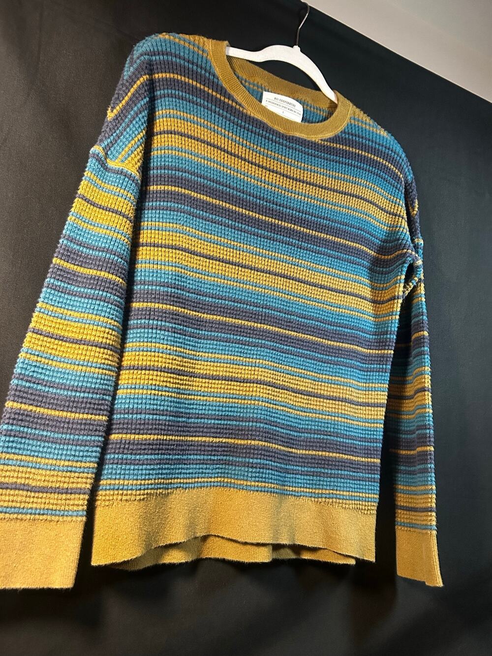 REI Co-op Wallace Lake Waffle Knit Sweater Women S Striped Cotton Gorpcore